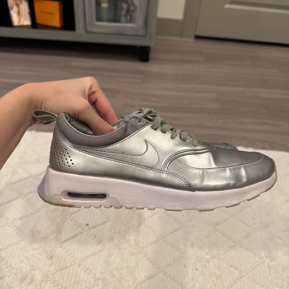 Nike Air Max Thea Silver Sneakers - Picture 1 of 7